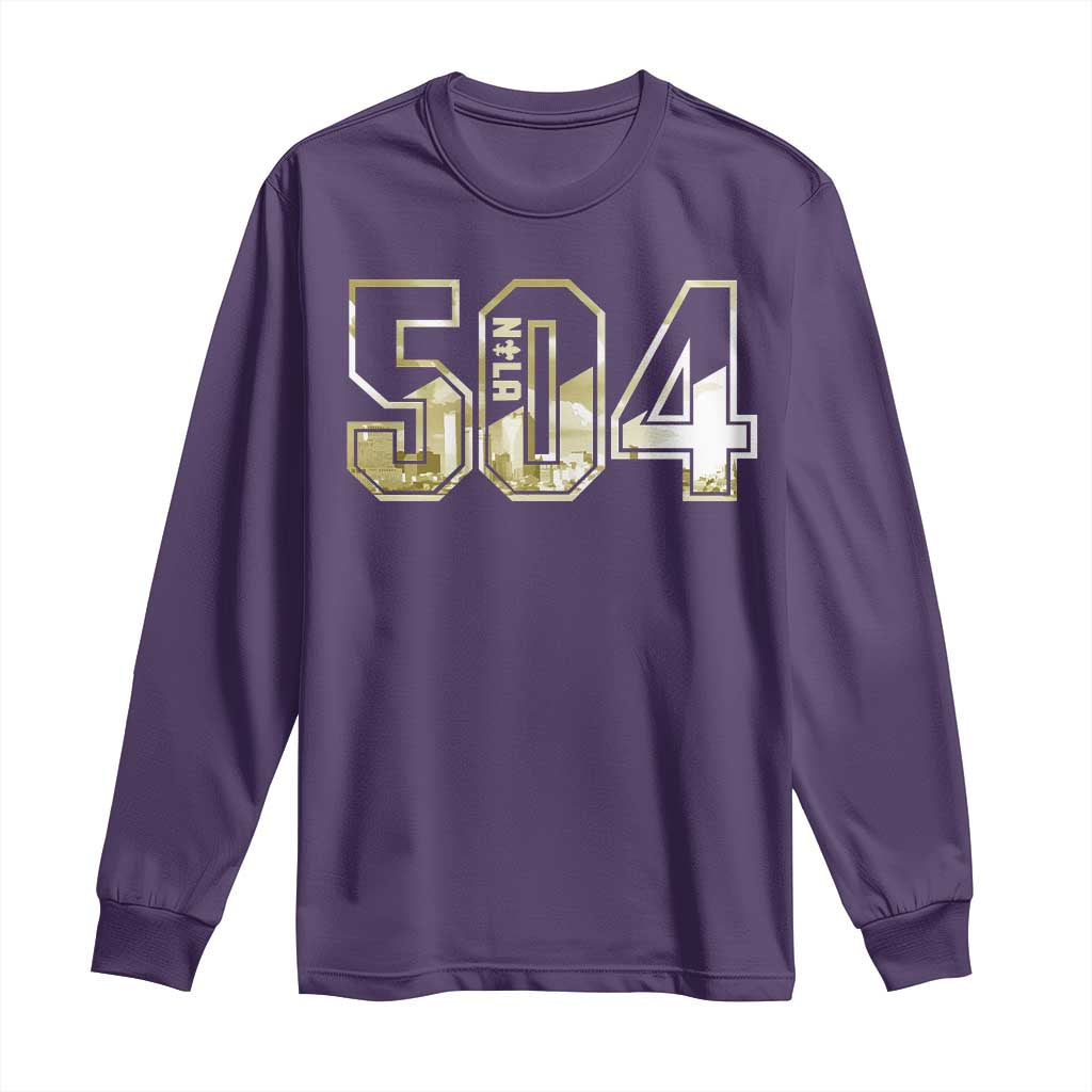 504 NOLA New Orleans Louisiana Long Sleeve Shirt