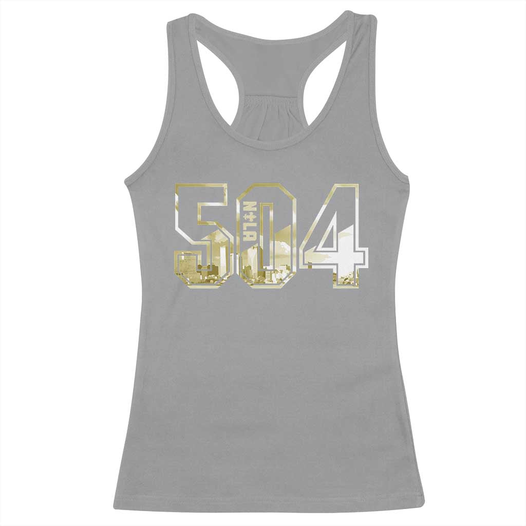 504 NOLA New Orleans Louisiana Racerback Tank Top