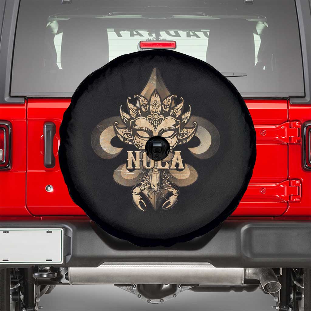 NOLA New Orleans Louisiana Spare Tire Cover Mardi Gras Mask Fleur De Lis