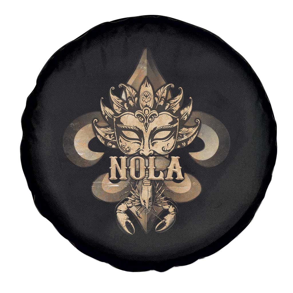 NOLA New Orleans Louisiana Spare Tire Cover Mardi Gras Mask Fleur De Lis