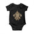 NOLA New Orleans Louisiana Baby Onesie Mardi Gras Mask Fleur De Lis