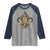 NOLA New Orleans Louisiana Raglan Shirt Mardi Gras Mask Fleur De Lis