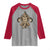 NOLA New Orleans Louisiana Raglan Shirt Mardi Gras Mask Fleur De Lis