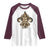 NOLA New Orleans Louisiana Raglan Shirt Mardi Gras Mask Fleur De Lis