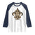 NOLA New Orleans Louisiana Raglan Shirt Mardi Gras Mask Fleur De Lis