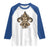 NOLA New Orleans Louisiana Raglan Shirt Mardi Gras Mask Fleur De Lis