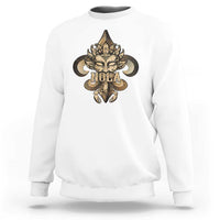 NOLA New Orleans Louisiana Sweatshirt Mardi Gras Mask Fleur De Lis