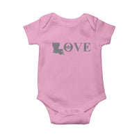 LOVE Louisiana Baby Onesie Fleur De Lis LA Map