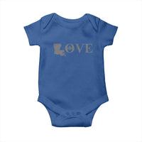 LOVE Louisiana Baby Onesie Fleur De Lis LA Map