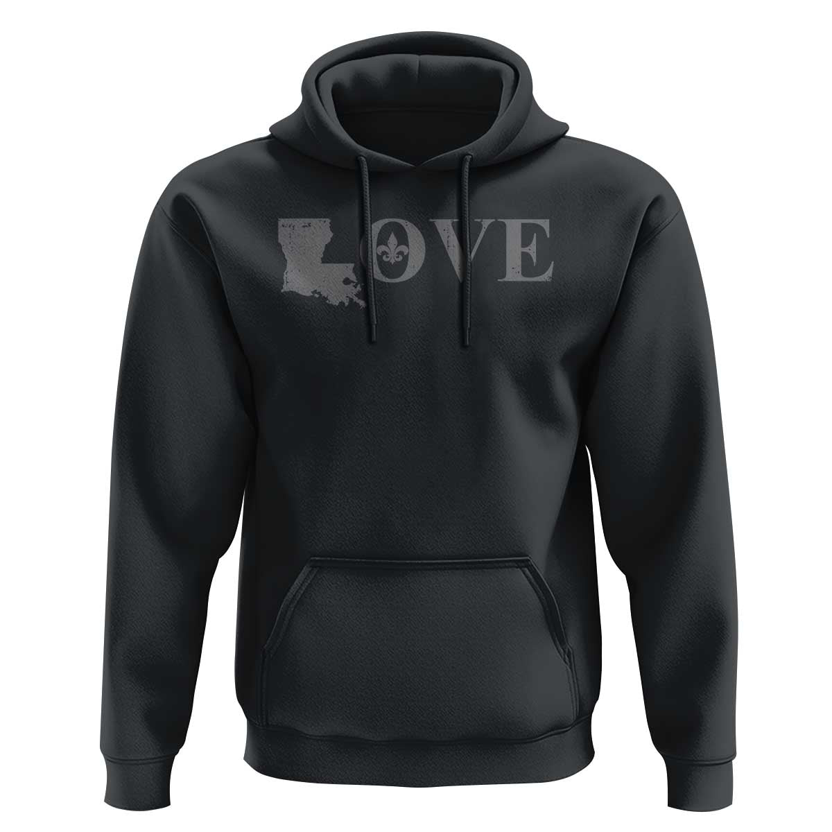 LOVE Louisiana Hoodie Fleur De Lis LA Map