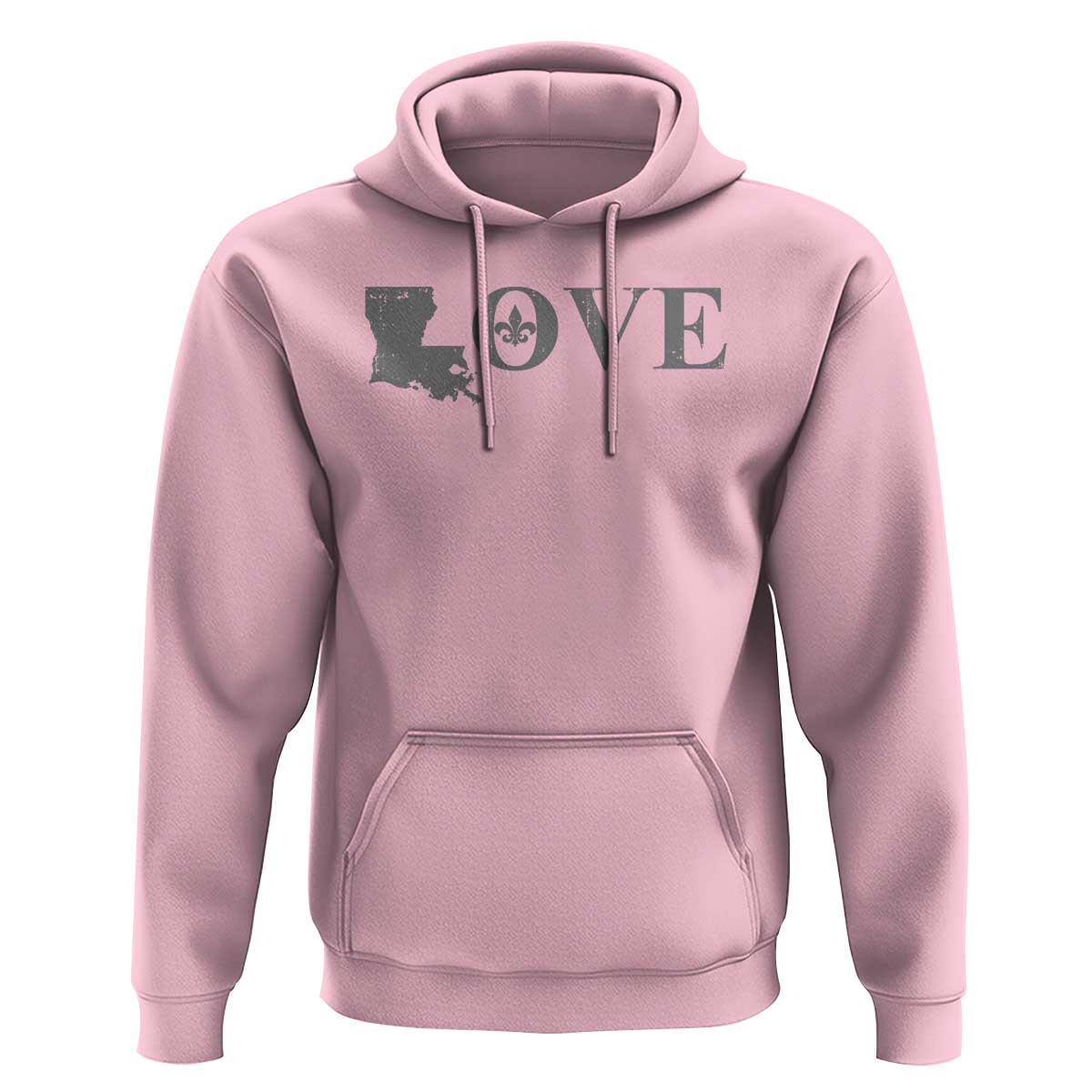 LOVE Louisiana Hoodie Fleur De Lis LA Map