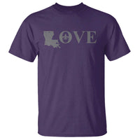 LOVE Louisiana T Shirt Fleur De Lis LA Map