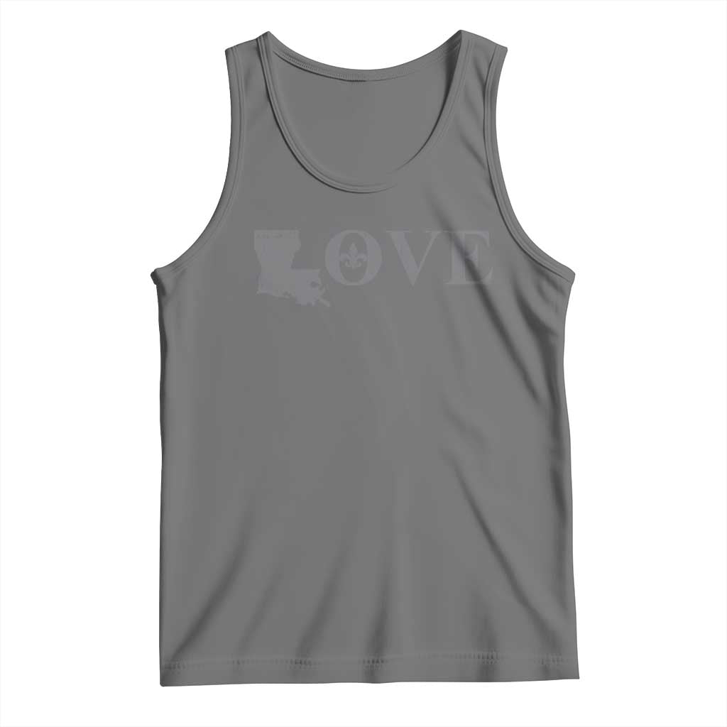 LOVE Louisiana Tank Top Fleur De Lis LA Map