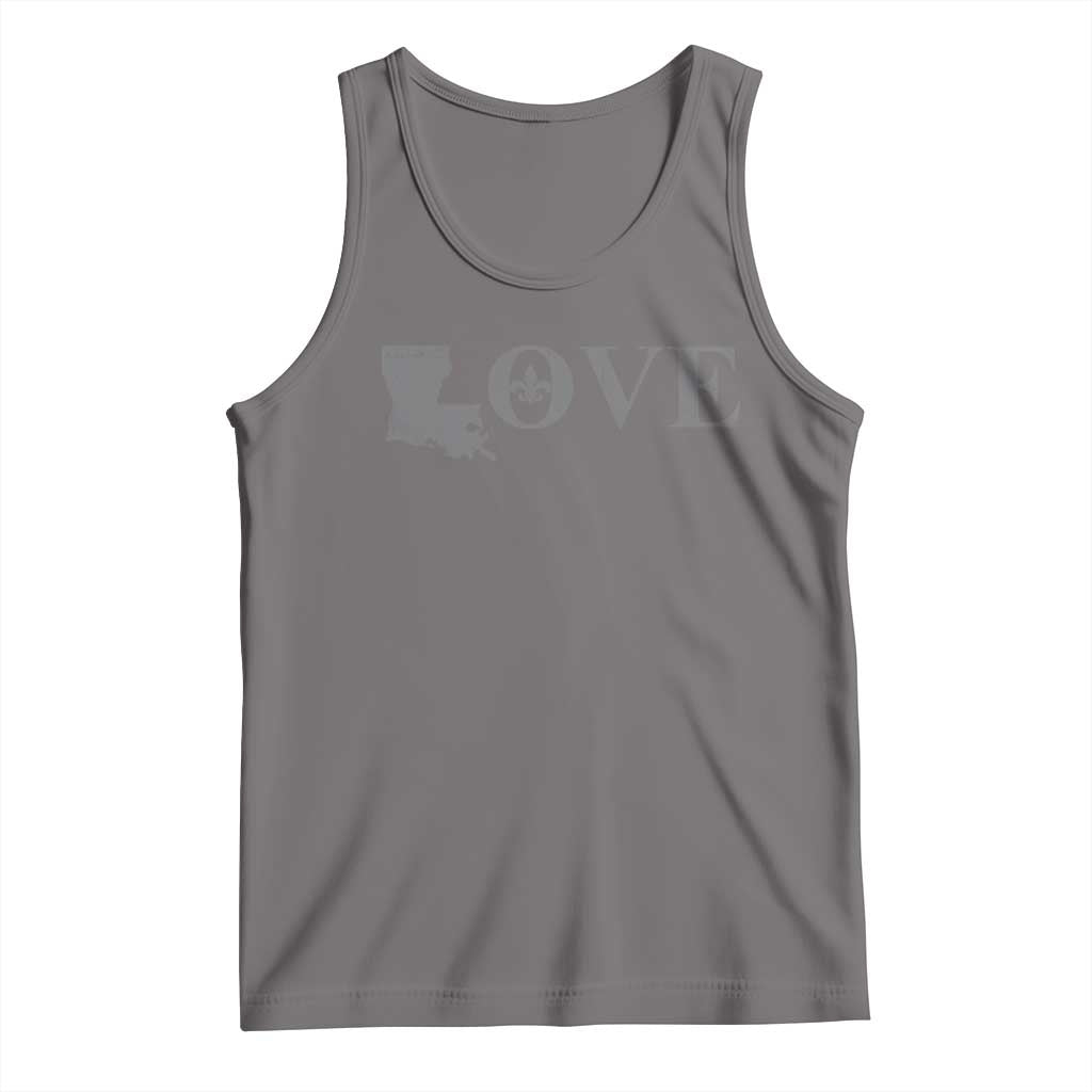 LOVE Louisiana Tank Top Fleur De Lis LA Map