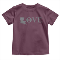 LOVE Louisiana Toddler T Shirt Fleur De Lis LA Map