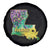 Home Louisiana Spare Tire Cover Mardi Gras Fleur De Lis LA Map