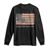 Louisiana Long Sleeve Shirt Laissez Les Bon Temps Rouler American Flag