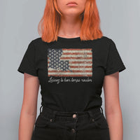 Louisiana T Shirt For Women Laissez Les Bon Temps Rouler American Flag