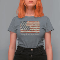 Louisiana T Shirt For Women Laissez Les Bon Temps Rouler American Flag