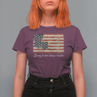 Louisiana T Shirt For Women Laissez Les Bon Temps Rouler American Flag