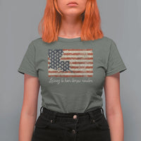 Louisiana T Shirt For Women Laissez Les Bon Temps Rouler American Flag