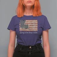 Louisiana T Shirt For Women Laissez Les Bon Temps Rouler American Flag