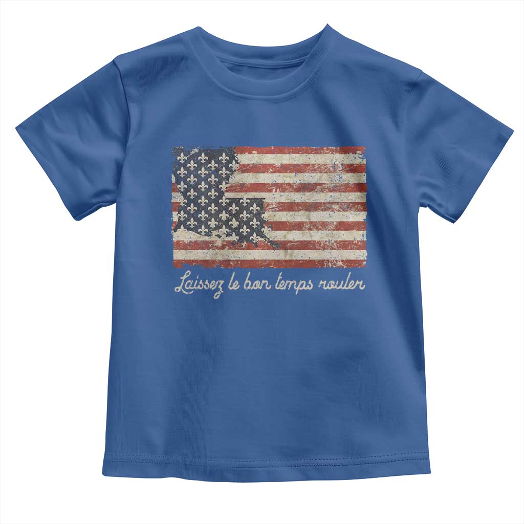 Louisiana Toddler T Shirt Laissez Les Bon Temps Rouler American Flag