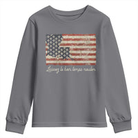 Louisiana Youth Sweatshirt Laissez Les Bon Temps Rouler American Flag