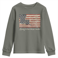 Louisiana Youth Sweatshirt Laissez Les Bon Temps Rouler American Flag