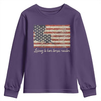 Louisiana Youth Sweatshirt Laissez Les Bon Temps Rouler American Flag