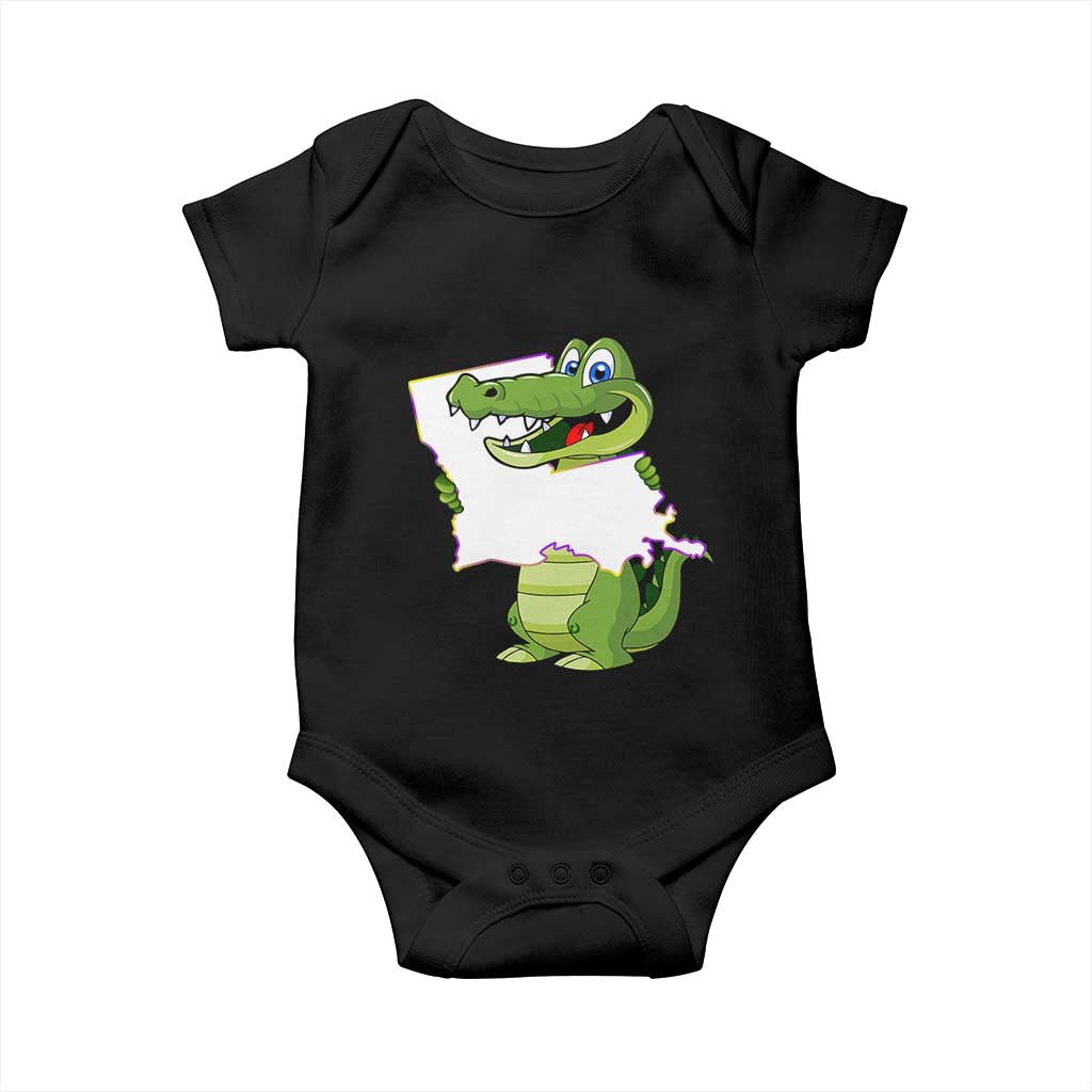 Cute Louisiana Aligator Baby Onesie