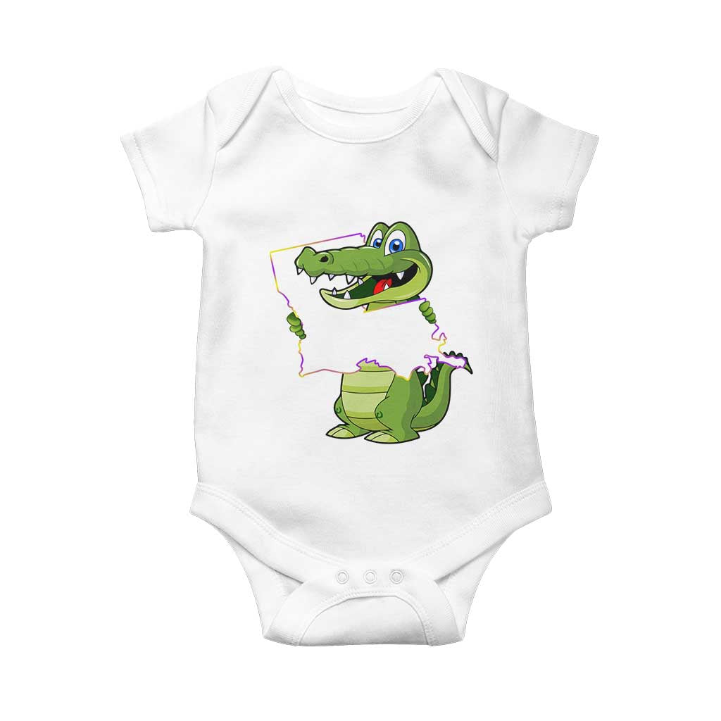 Cute Louisiana Aligator Baby Onesie