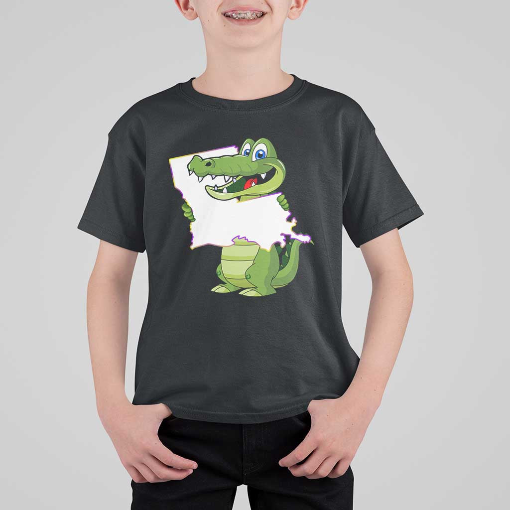 Cute Louisiana Aligator T Shirt For Kid
