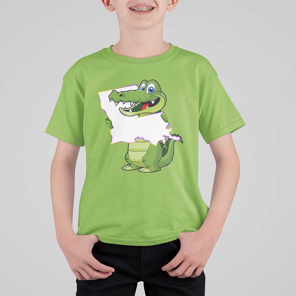 Cute Louisiana Aligator T Shirt For Kid