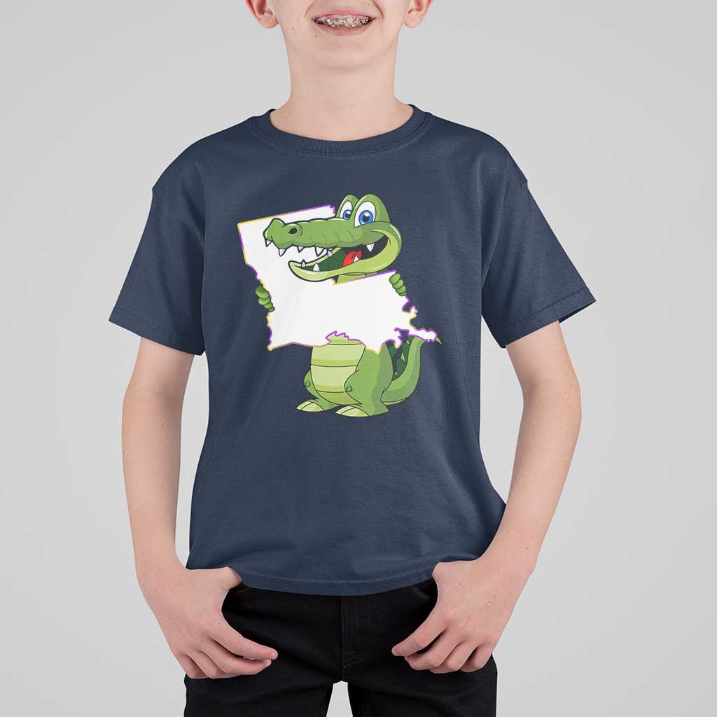 Cute Louisiana Aligator T Shirt For Kid