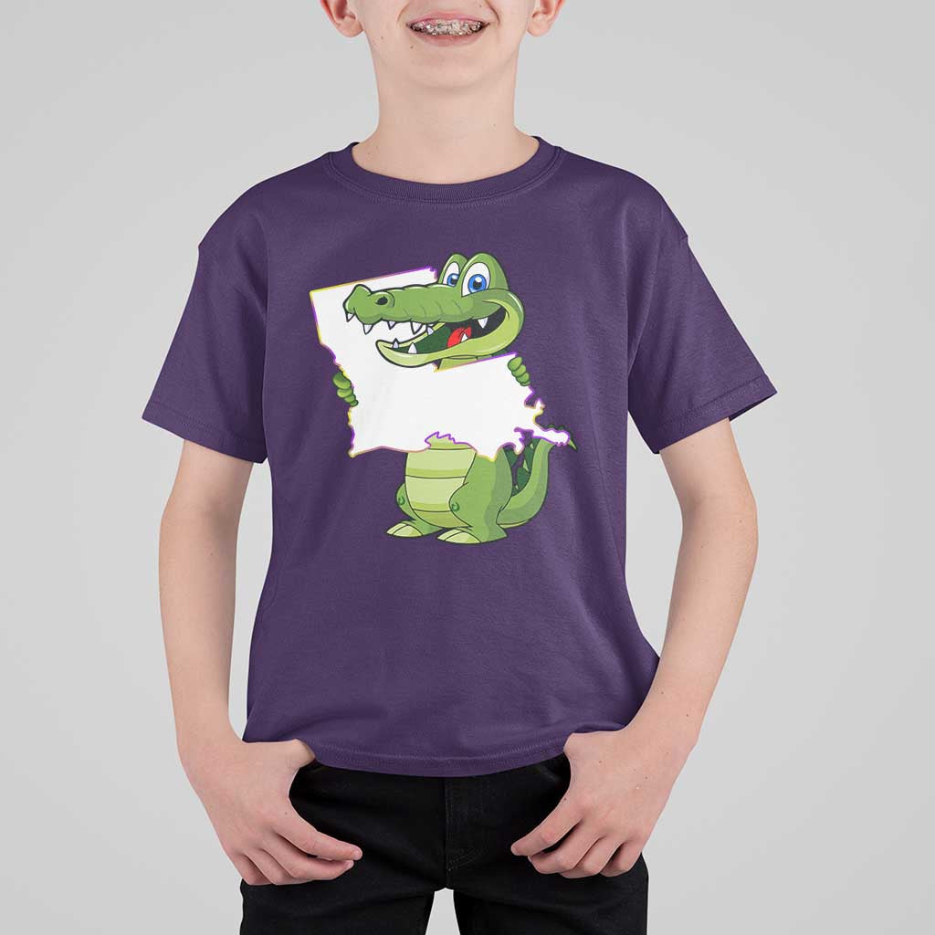 Cute Louisiana Aligator T Shirt For Kid