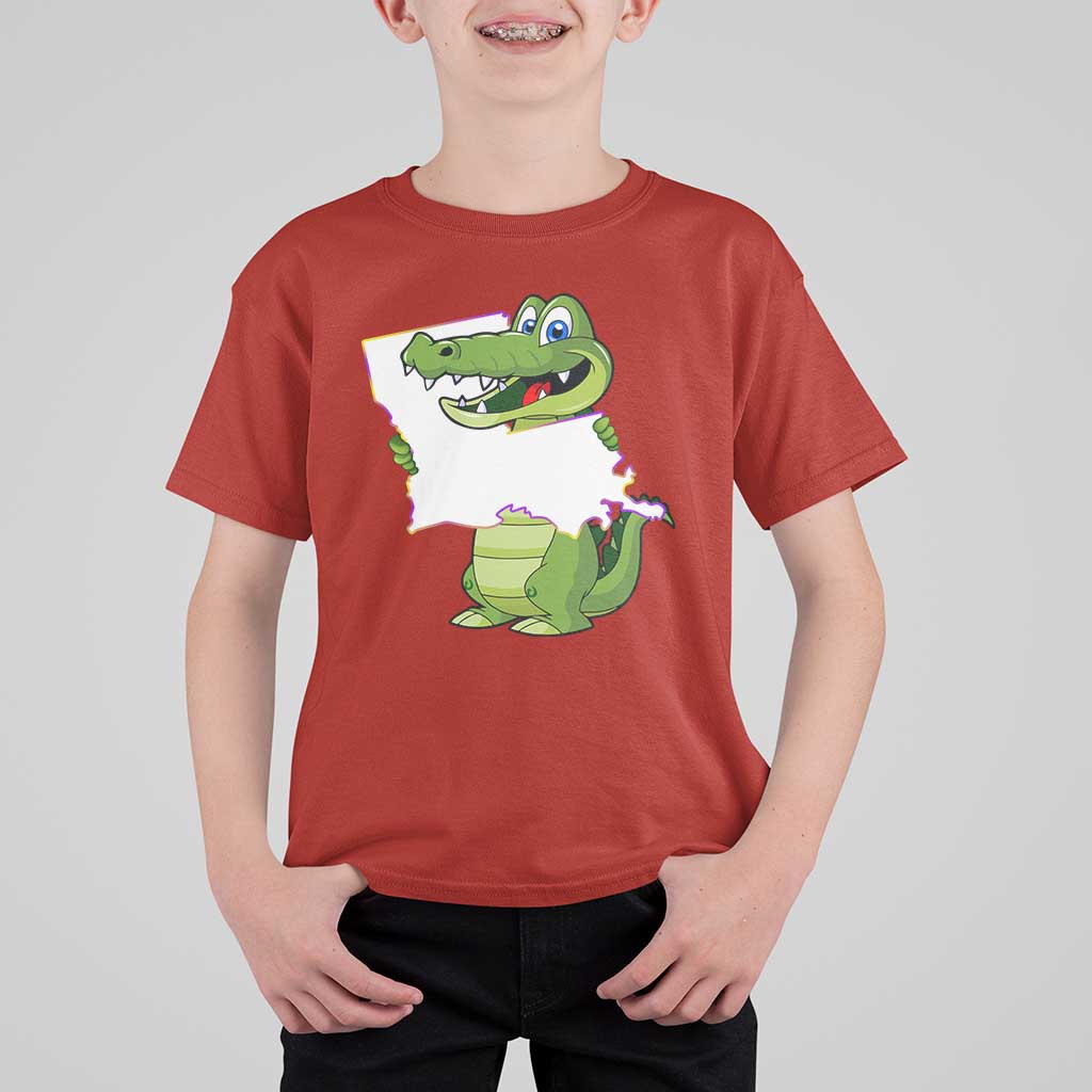 Cute Louisiana Aligator T Shirt For Kid