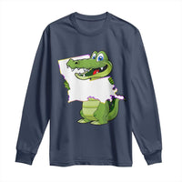 Cute Louisiana Aligator Long Sleeve Shirt