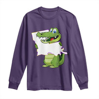 Cute Louisiana Aligator Long Sleeve Shirt