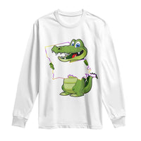 Cute Louisiana Aligator Long Sleeve Shirt