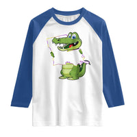 Cute Louisiana Aligator Raglan Shirt