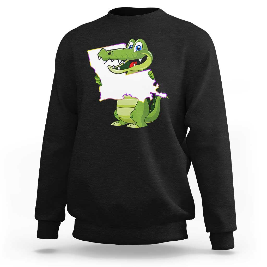Cute Louisiana Aligator Sweatshirt