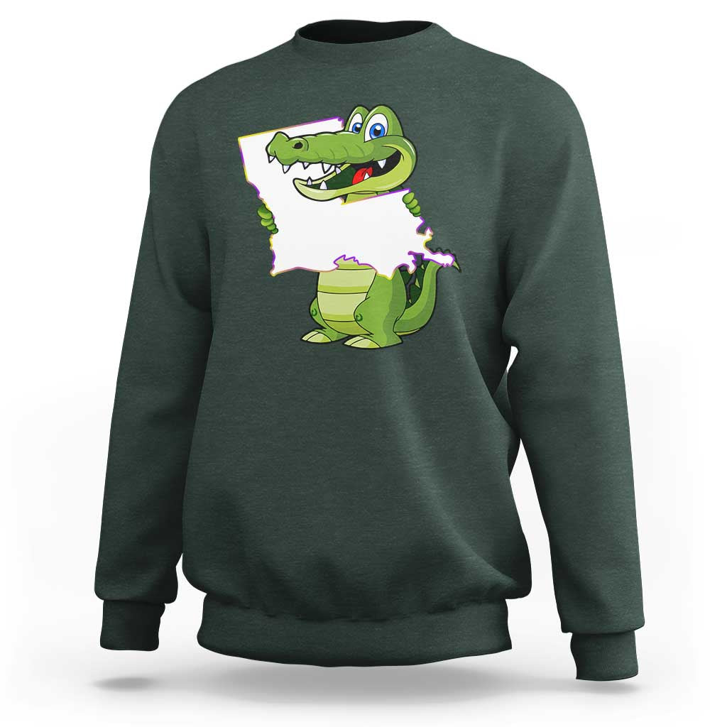 Cute Louisiana Aligator Sweatshirt