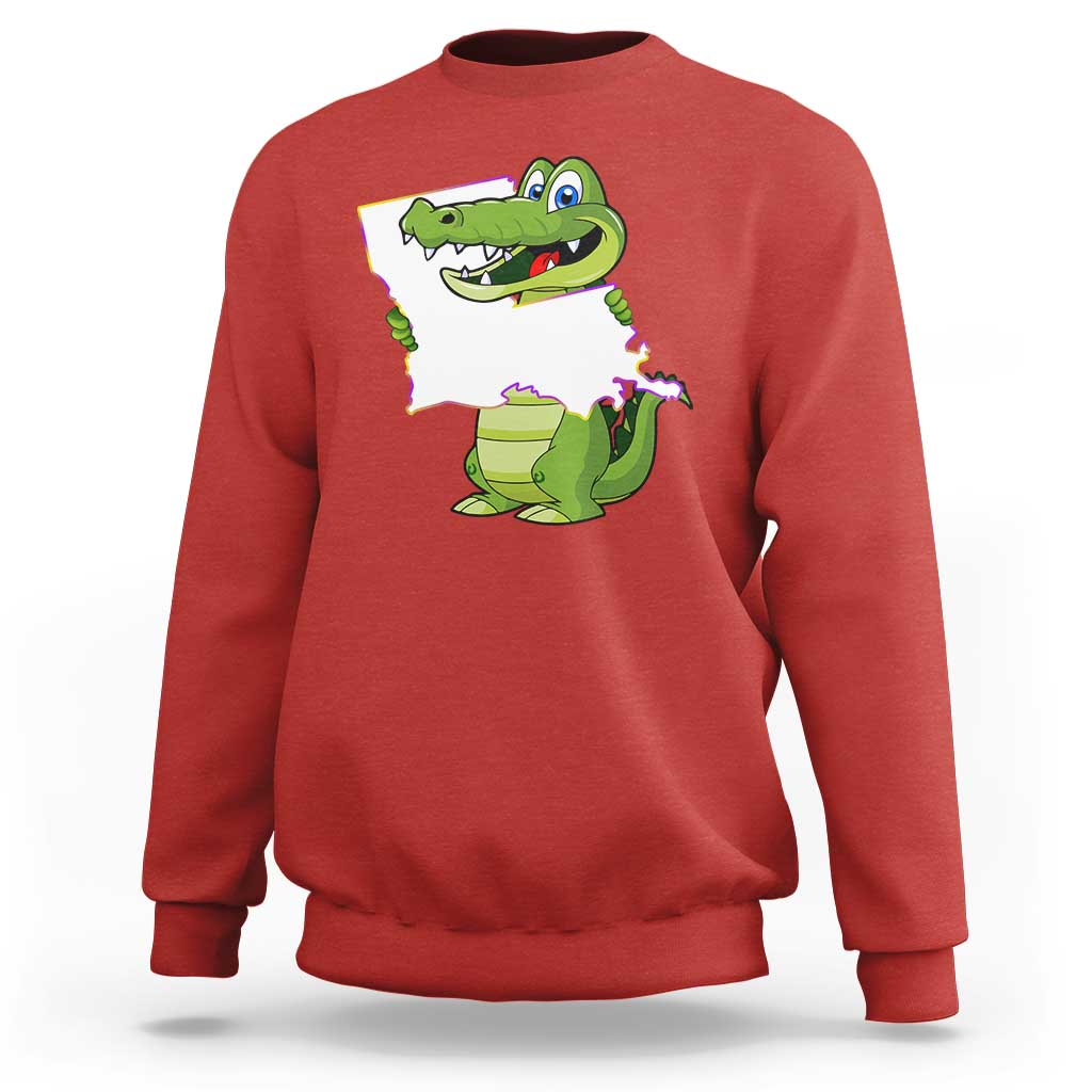 Cute Louisiana Aligator Sweatshirt