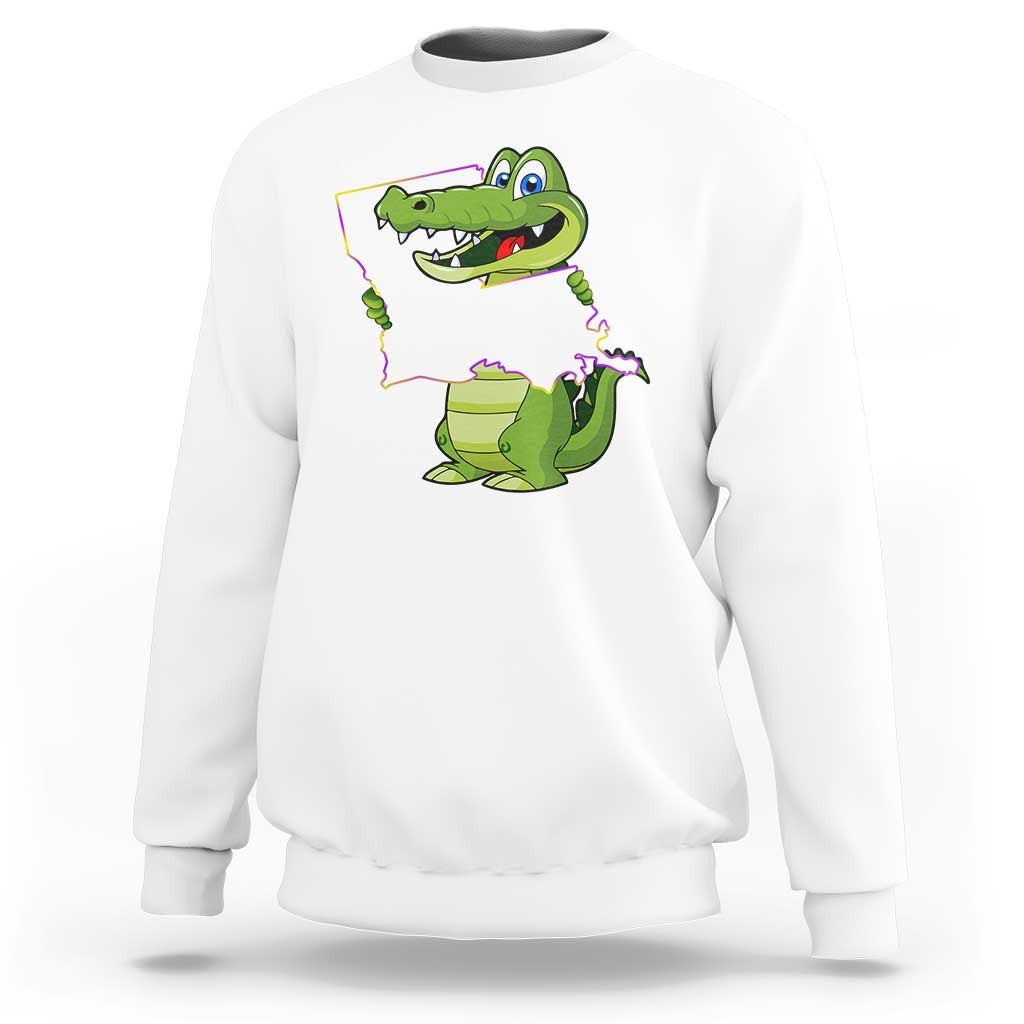 Cute Louisiana Aligator Sweatshirt