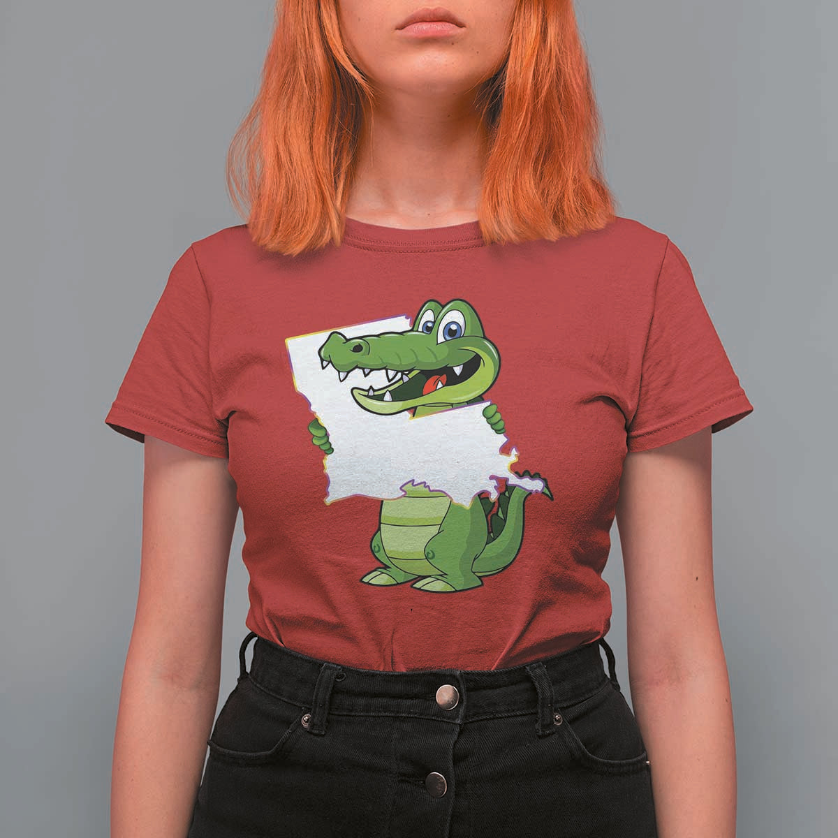Cute Louisiana Aligator T Shirt For Women