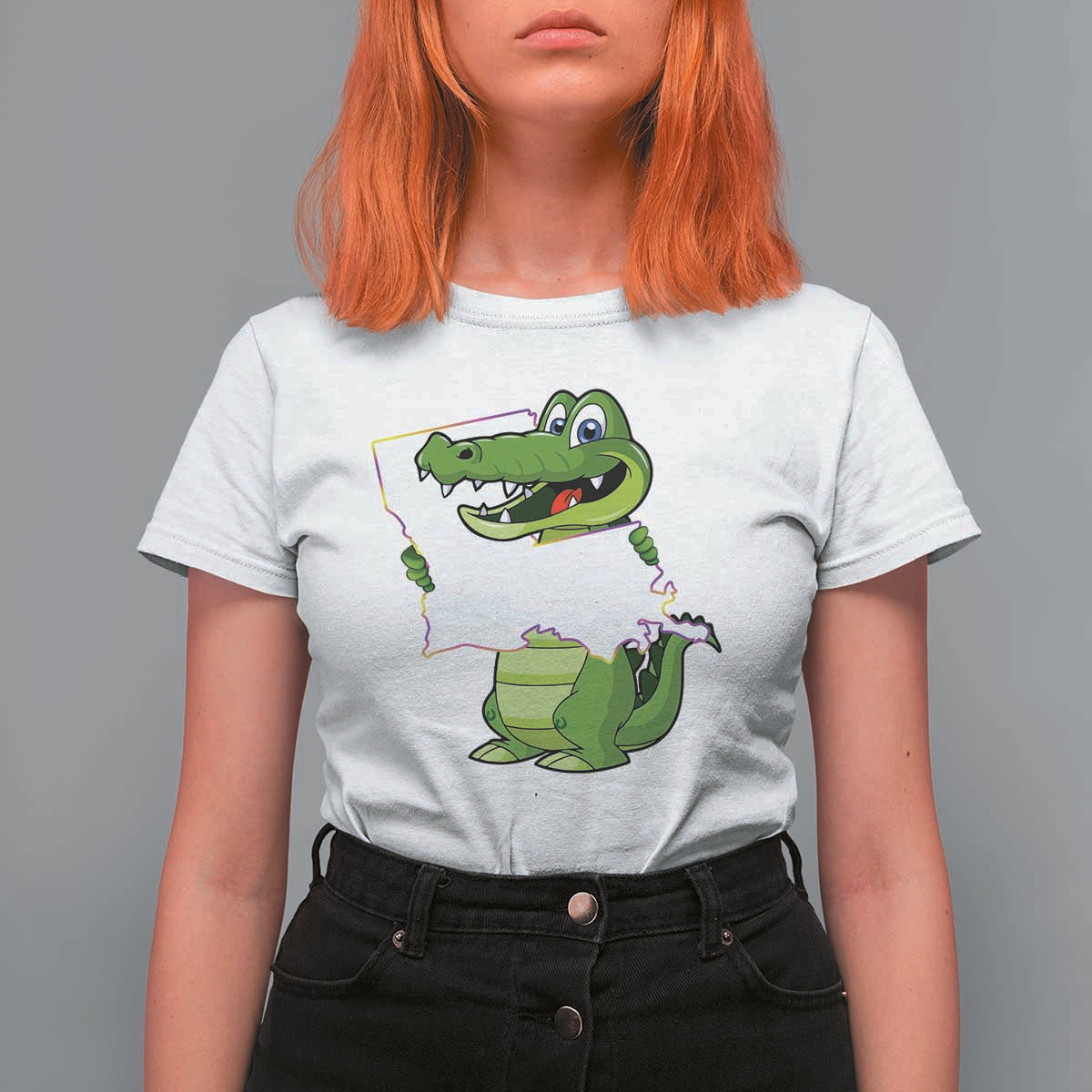 Cute Louisiana Aligator T Shirt For Women