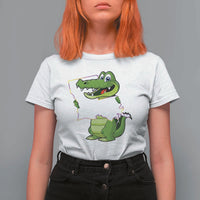 Cute Louisiana Aligator T Shirt For Women