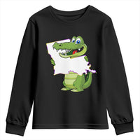 Cute Louisiana Aligator Youth Sweatshirt