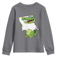 Cute Louisiana Aligator Youth Sweatshirt